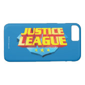 Justice League Name and Shield Logo Case-Mate iPhone Case (Achterkant (Horizontaal))
