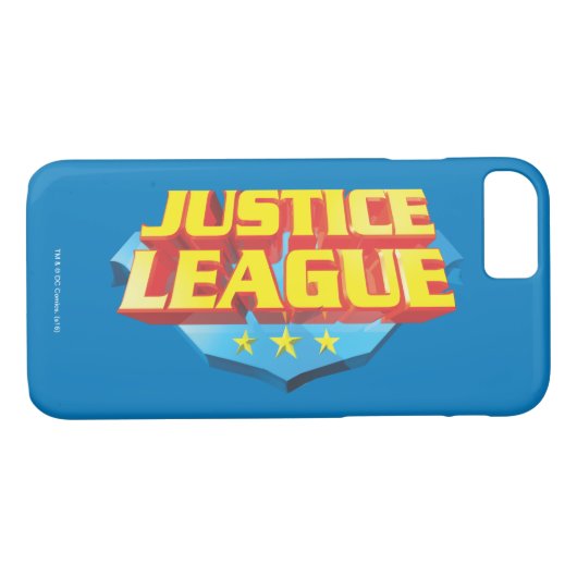 Justice League Name and Shield Logo Case-Mate iPhone Case (Achterkant (Horizontaal))