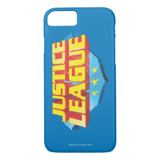 Justice League Name and Shield Logo Case-Mate iPhone Case (Achterkant)