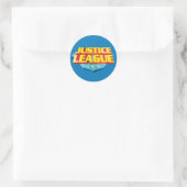 Justice League Name and Shield Logo Ronde Sticker (Tas)