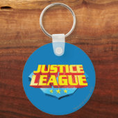 Justice League Name and Shield Logo Sleutelhanger (Voorkant)