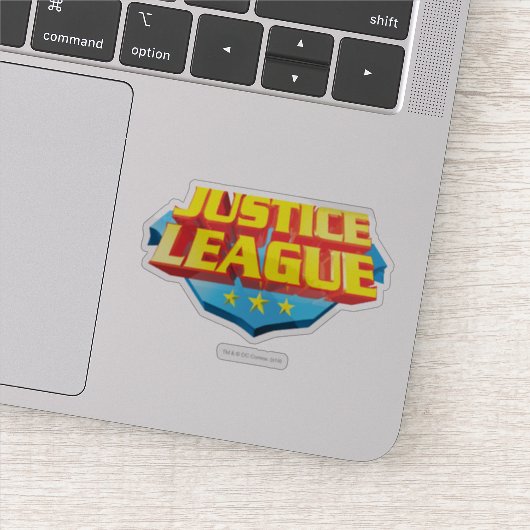Justice League Name and Shield Logo Sticker (Detail)