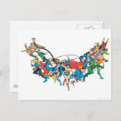 Justice League of America Group 2 Briefkaart (Voorkant / Achterkant)
