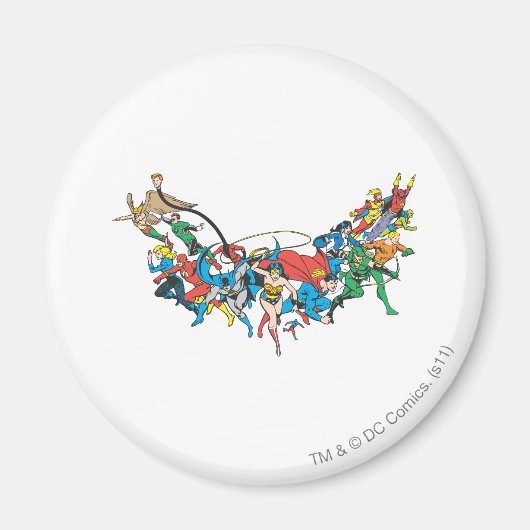 Justice League of America Group 2 Magneet (Voorkant)