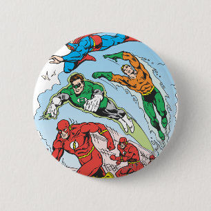 Justice League of America Group 3 Ronde Button 5,7 Cm