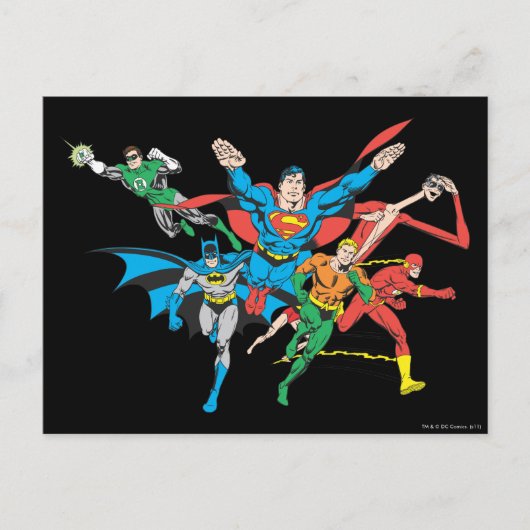 Justice League of America Group 4 Briefkaart (Voorkant)