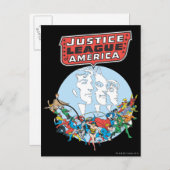 Justice League of America Group Briefkaart (Voorkant / Achterkant)