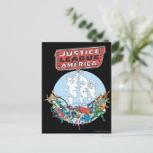 Justice League of America Group Briefkaart (Staand voorkant)