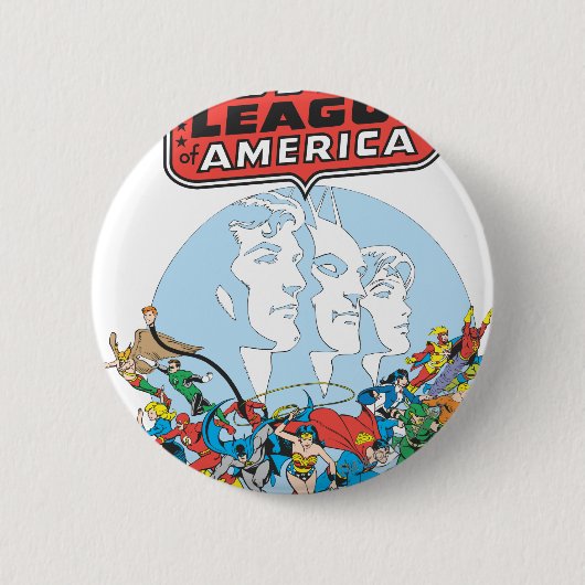 Justice League of America Group Ronde Button 5,7 Cm (Voorkant)