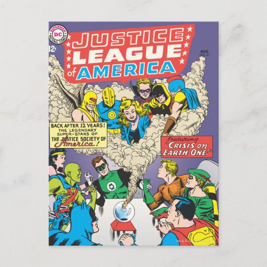 Justice League of America Issue #21 - aug Briefkaart (Voorkant)