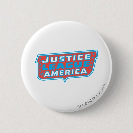 Justice League of America Logo Ronde Button 5,7 Cm (Voorkant)