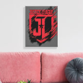 Justice League | Penseelverf JL-schild Canvas Afdruk (Insitu (Woonkamer))