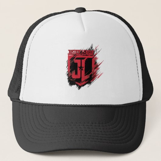 Justice League | Penseelverf JL-schild Trucker Pet (Voorkant)