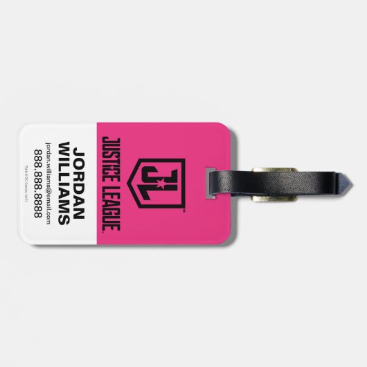 Justice League | Pictogram Wonder Woman Silhouette Bagagelabel (Achterkant horizontaal)