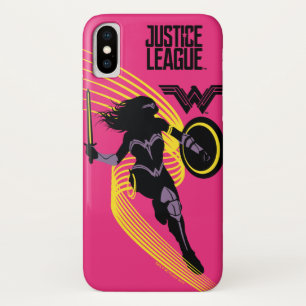 Justice League   Pictogram Wonder Woman Silhouette iPhone X Hoesje
