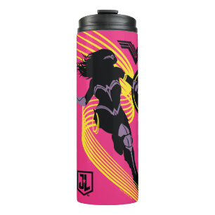 Justice League Pictogram Wonder Woman Silhouette Thermosbeker