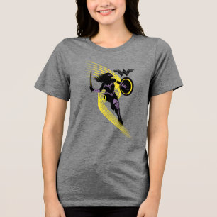 Justice League Pictogram Wonder Woman Silhouette Tri-Blend Shirt