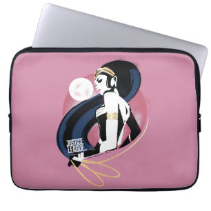 Justice League Pop Wonder-vrouwenprofiel Laptop Sleeve