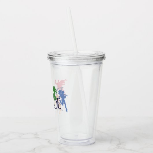 Justice League Pride Character Silhouettes Acryl Drinkbeker (Links)