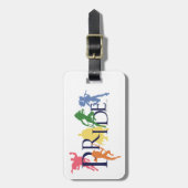 Justice League Pride Character Silhouettes Bagagelabel (Voorkant verticaal)