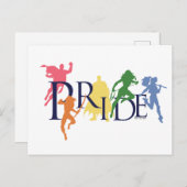 Justice League Pride Character Silhouettes Briefkaart (Voorkant / Achterkant)