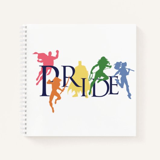Justice League Pride Character Silhouettes Notitieboek (Voorkant)