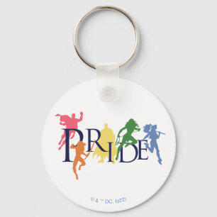 Justice League Pride Character Silhouettes Sleutelhanger
