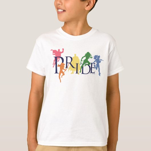 Justice League Pride Character Silhouettes T-shirt (Voorkant)