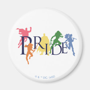Justice League Pride Karakter Silhouetten Magneet