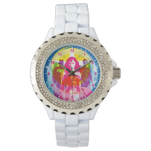 Justice League   Retrogroep en Logo Pop Horloge