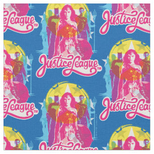 Justice League Retrogroep en Logo Pop Stof