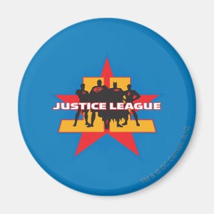 Justice League Silhouettes en Star Background Magneet