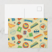 Justice League Super Hero Badge Pattern Briefkaart (Voorkant / Achterkant)