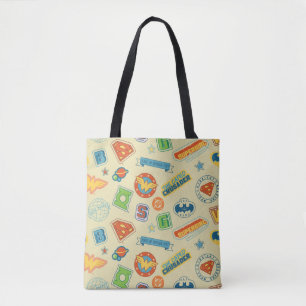 Justice League Superhelden Badge Patroon Draagtas