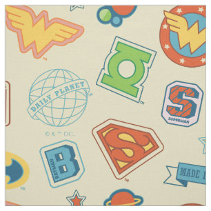 Justice League Superhelden Badge Patroon Stof
