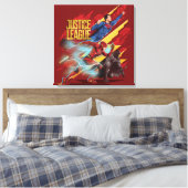 Justice League | Superman, Flash en Batman Badge Canvas Afdruk (Insitu (Slaapkamer))