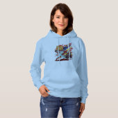 Justice League | Superman, Flash en Batman Badge Hoodie (Voorkant volledig)