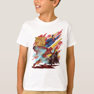 Justice League   Superman, Flash en Batman Badge T-shirt