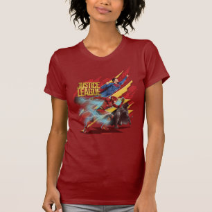 Justice League Superman, Flash en Batman Badge T-shirt