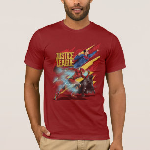 Justice League Superman, Flash en Batman Badge T-shirt