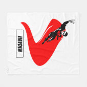 Justice League | Superman Flying Noir Pop Art Fleece Deken (Voorkant (Horizontaal))