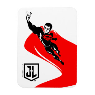 Justice League Superman Flying Noir Pop Art Magneet
