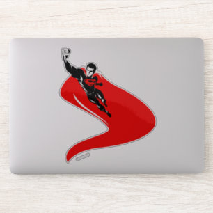 Justice League   Superman Flying Noir Pop Art Sticker