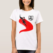 Justice League | Superman Flying Noir Pop Art T-shirt (Voorkant)