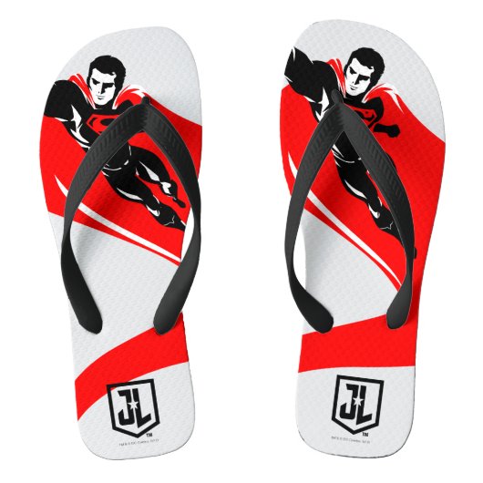Justice League | Superman Flying Noir Pop Art Teenslippers (Voetbed)