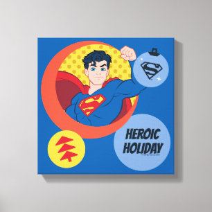 Justice League Superman Holiday Bauble Canvas Afdruk