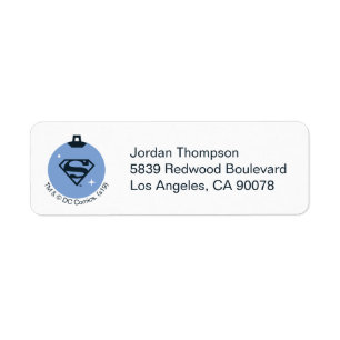 Justice League Superman Kerstbal Etiket