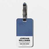 Justice League | Symbool Brussel en Halftone Cybor Bagagelabel (Achterkant verticaal)