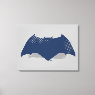 Justice League   Symbool Brussel & Halftone Batman Canvas Afdruk