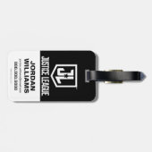 Justice League | Symbool Ggloed Cyborg Bagagelabel (Achterkant horizontaal)